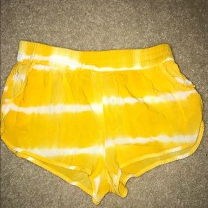 Yellow shorts from boutique